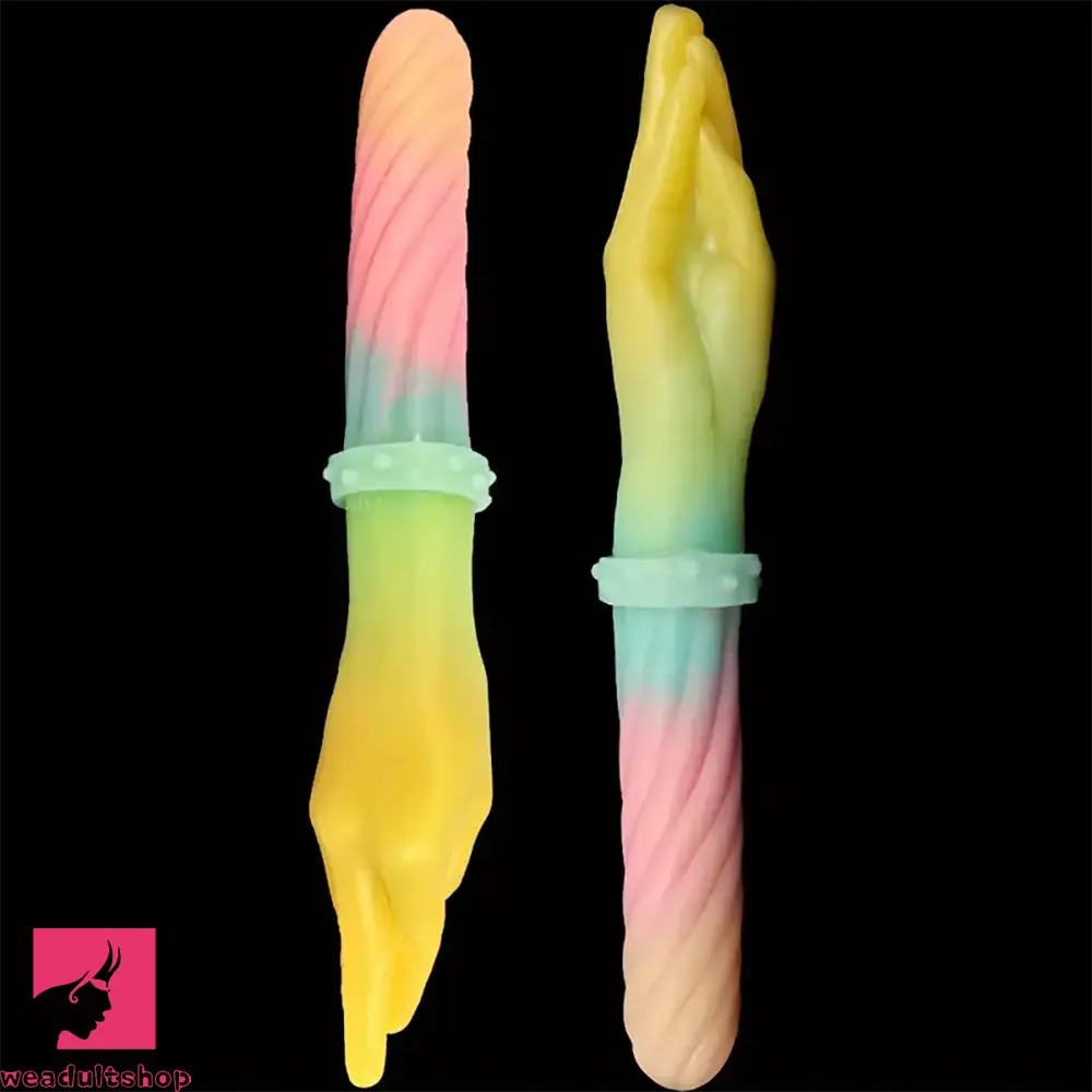 14.56in Silicone Double-headed Palm Long Huge Soft Dildo For Fist