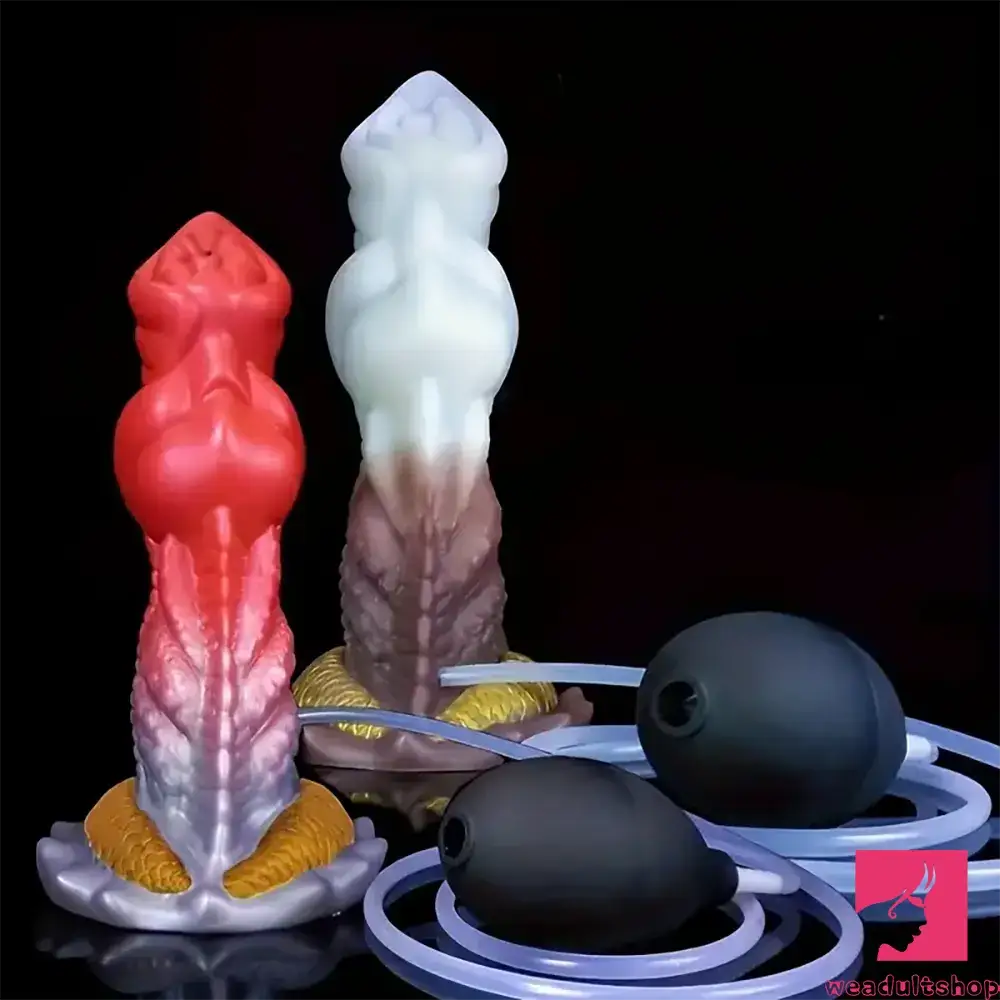 7.87in Real Silicone Soft Monster Squirting Dildo For Anal Expansion