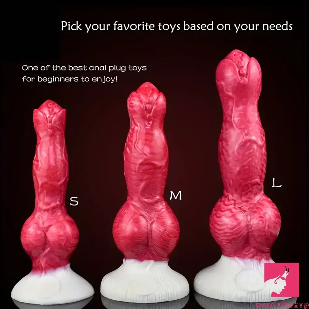 8.27in 9.2in 10.8in Fantasy Dog Cock Silicone Big Knot Soft Male Dildo