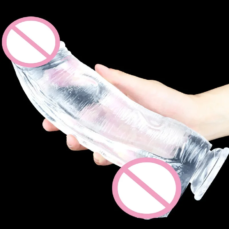 Big Dildo Anal Plug - Jelly Soft Silicone Anal Dilator G Spot Prostate Massage Milk