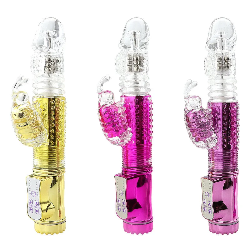 Butterfly Rotation Beads Thrusting Rotation Dildo Vibrator