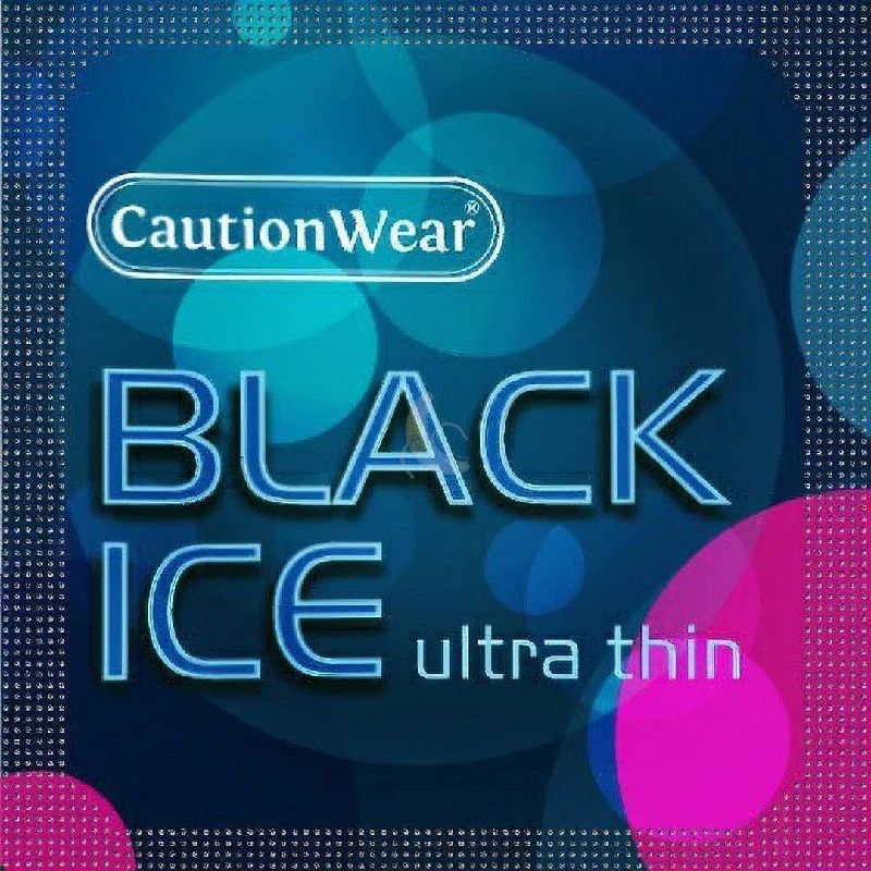 Caution Wear Black Ice Condoms