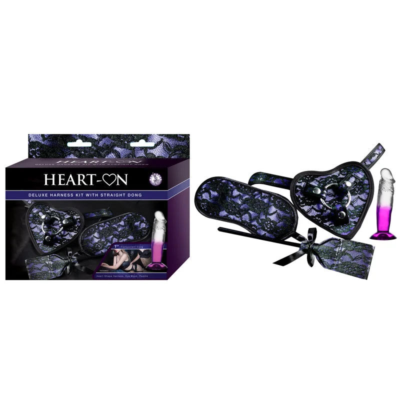 Heart-On Deluxe Harness Kit With Straight Dong Purple