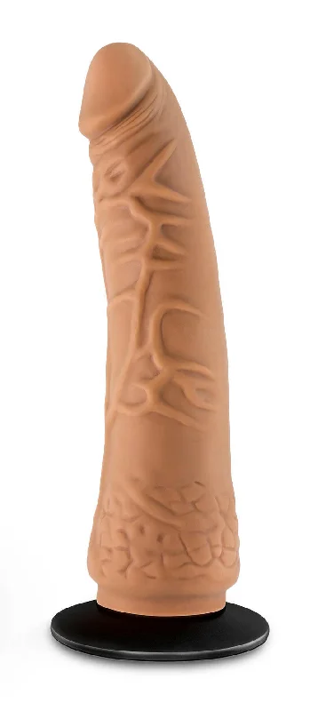 Lock on - Hexanite - 7.5 Inch Dildo With Suction  Cup Adapter - Mocha