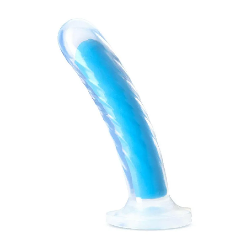 Neo Elite - Glow in the Dark - Tao - 7 Inch  Silicone Dual Density Dildo - Neon Blue