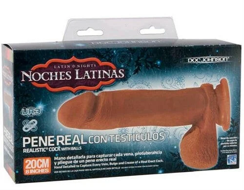 Noches Latinas - Ultraskyn Pene Real Con Testiculos - 8 Inch