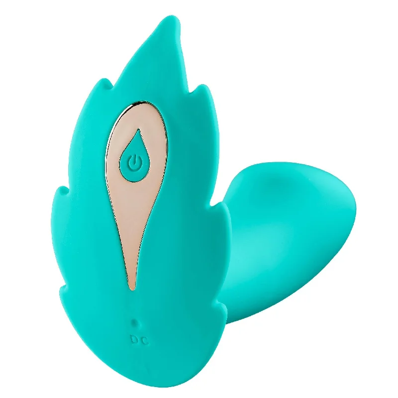 Partner Panty Leaf Vibrator With Remote Control -  Teal