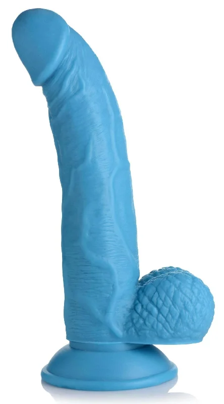 Pop Pecker 7.5 Inch Dildo With Balls - Blue