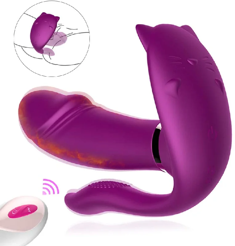 Remote Vibrator Heating Clitoris Dildo For Women