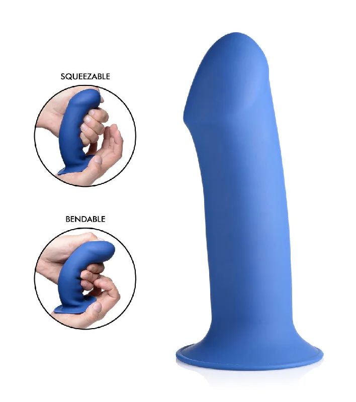 Squeezable Thick Phallic Dildo - Blue