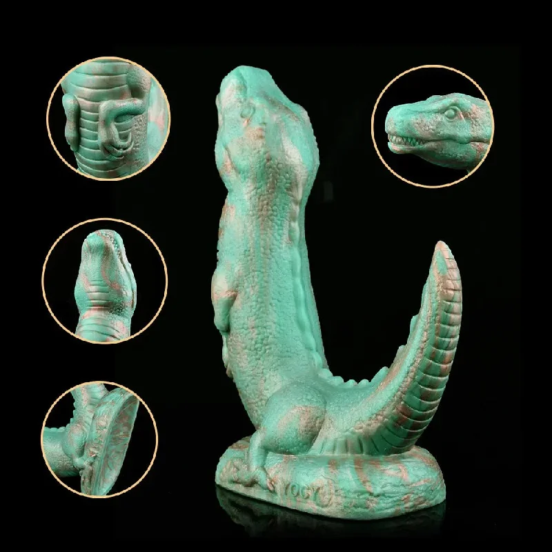 Strapless Dinosaur Monster Dildo Butt Plug - Exotic Realistic Silicone Anal Dildos Female Sex Toy