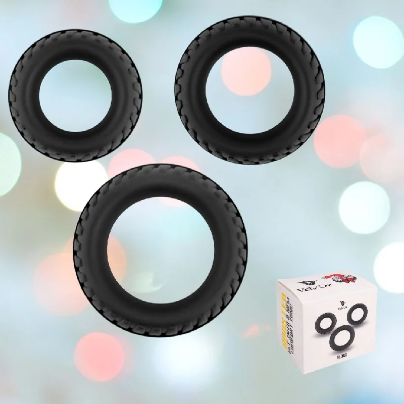 Velv'Or Rooster Floki Silicone Cock Rings (3 Sizes)