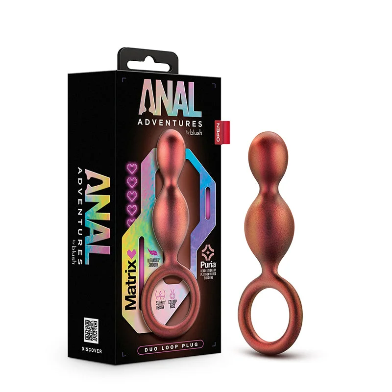 Blush Anal Adventures Matrix Silicone Duo Loop Plug Copper