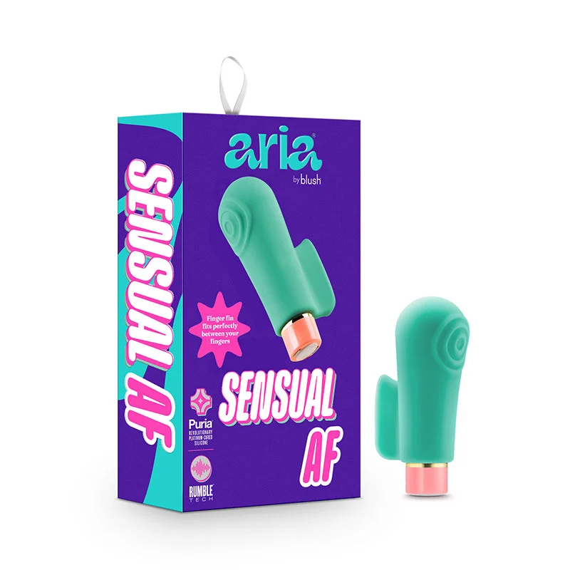 Blush Aria Sensual AF Rechargeable Silicone Mini Vibrator Teal