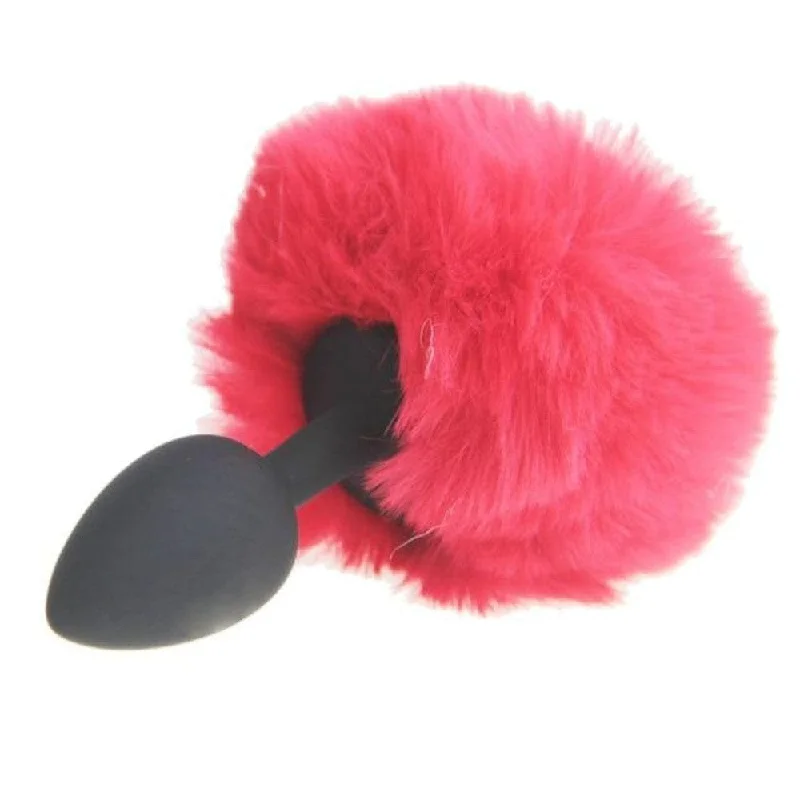 Cute Black Silicone Bunny Tail Butt Toy