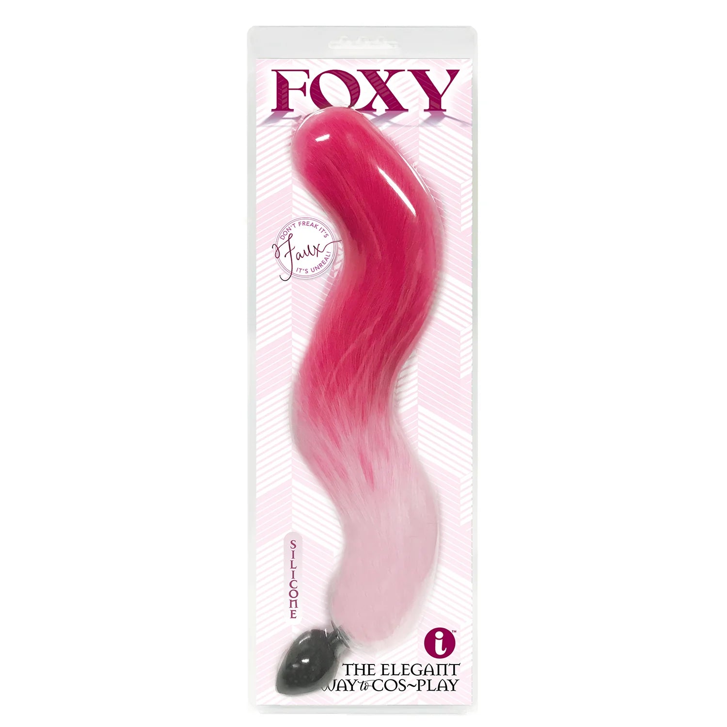 Foxy Silicone Tail Butt Plug-Pink