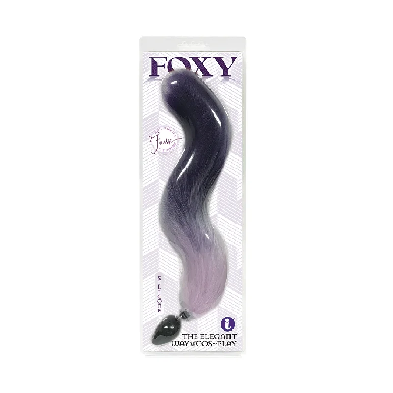 Foxy Silicone Tail Butt Plug-Purple Gradient