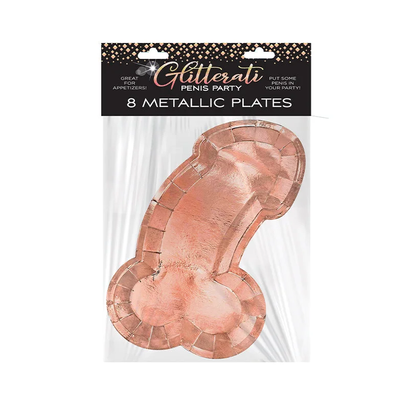 Glitterati Penis Rose Gold Plates 8