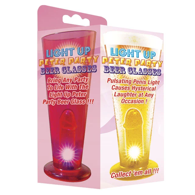 Light Up Peter Party Beer Glass (Clear)