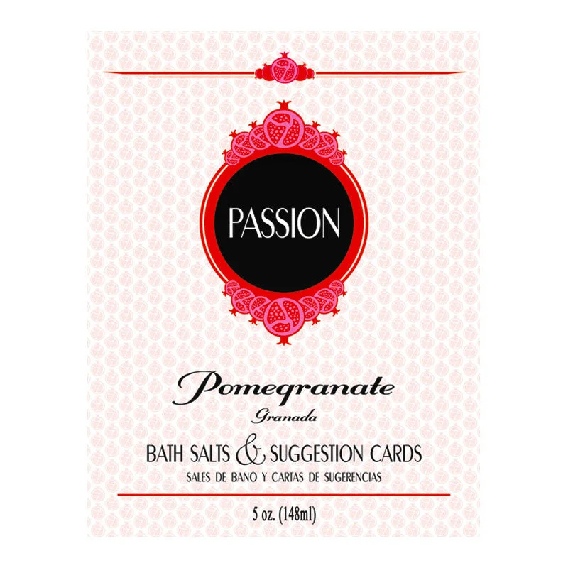 Passion Bath Salts & Suggestion Cards - Pomegranate