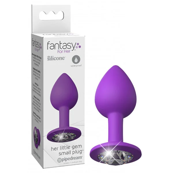 Fantasy For Her Little Gem Small Plug - Purple 7.2 cm Butt Plug with Jewel Base