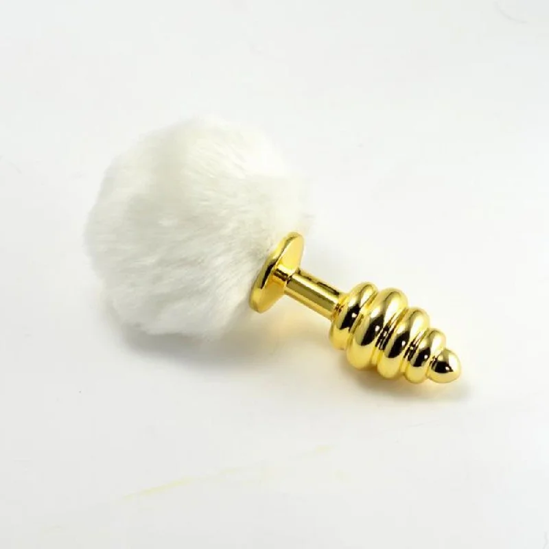 Ribbed Golden Bunny Tail 5.7" Long