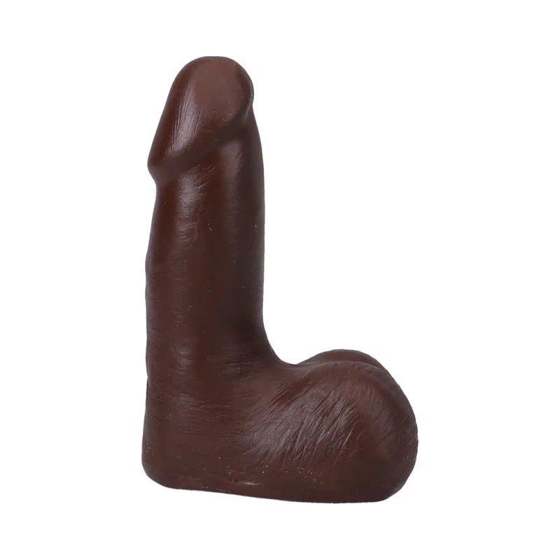 The Realistic Cock 5 in. ULTRASKYN Vac-U-Lock Dildo with Balls Chocolate