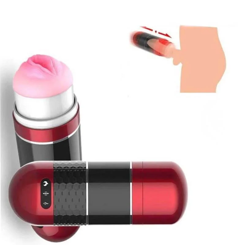 Interactive Pocket Pussy Male Masturbator VR Vibrating Thrusting Heating