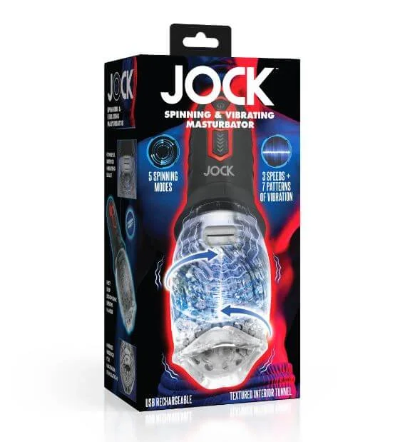 JOCK Spinning & Vibrating Masturbator – Intense 360° Self-Pleasure with 7 Vibration Patterns