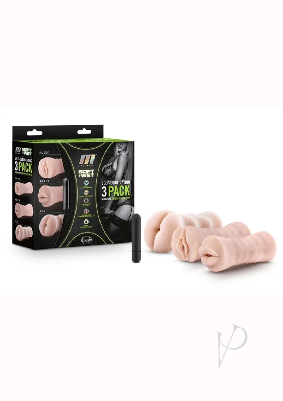 M For Men Lube Vibe Stroker Kit 3pk Van