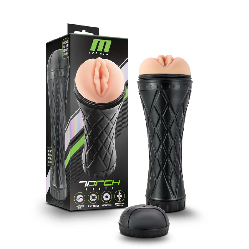 Men's Torch: Soft & Ribbed Suction Masturbator for Ultimate Pleasure