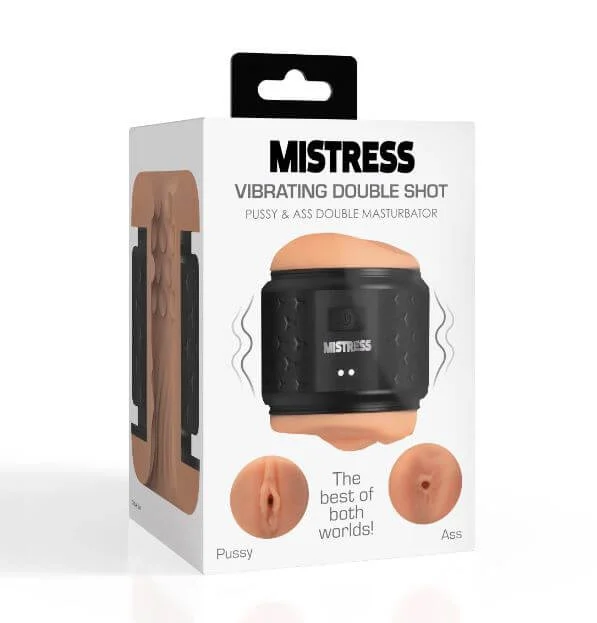 Mistress Vibrating Double Shot Pussy & Ass Masturbator – Dual-Ended Stroker