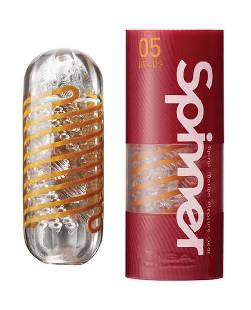 Tenga Spinner Beads Male Masturbation Device - Spiral Motion Reusable Stroker with Bead Texture